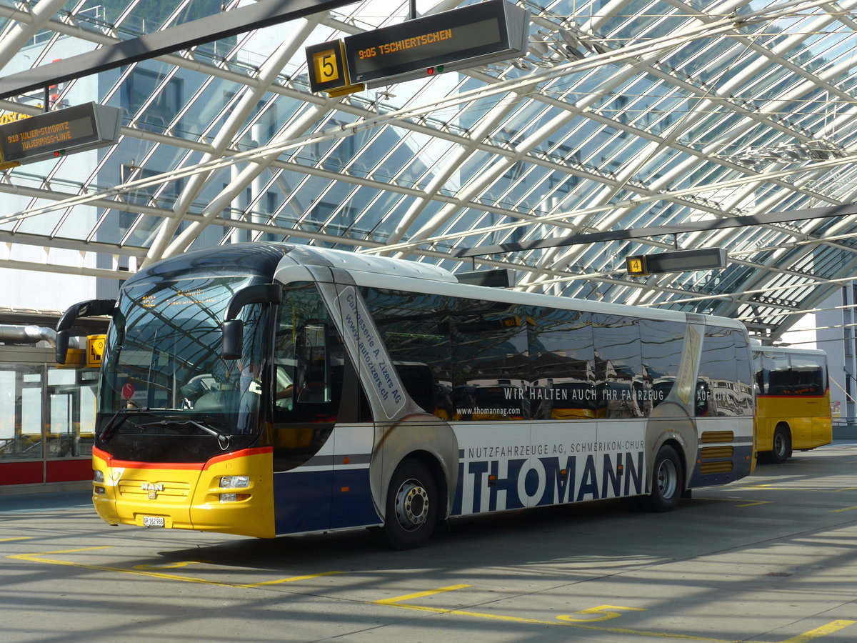 (181'112) - PostAuto Graub�nden - GR 162'988 - MAN am 15. Juni 2017 in Chur, Postautostation