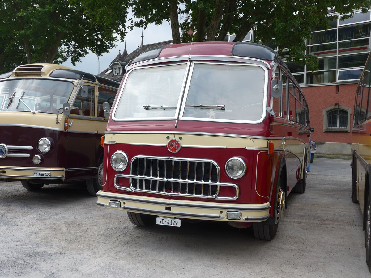(181'258) - Riviera Carburant Lavage, St-L�gier - VD 4129 - FBW/R&J (ex Siegenthaler, Gr�nenmatt; ex Heini, Z�rich; ex TSG Blumenstein Nr. 1) am 24. Juni 2017 in Aigle, Saurertreffen