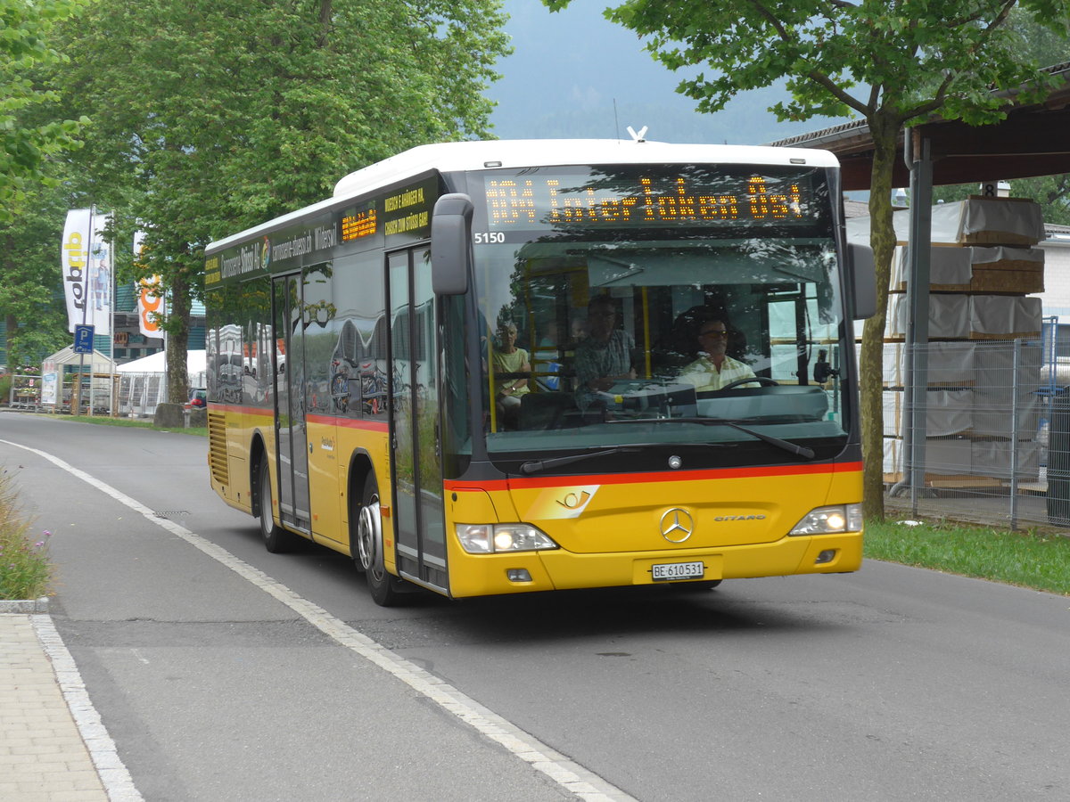 (181'370) - PostAuto Bern - BE 610'531 - Mercedes am 24. Juni 2017 in Interlaken, Untere B�nigstrasse
