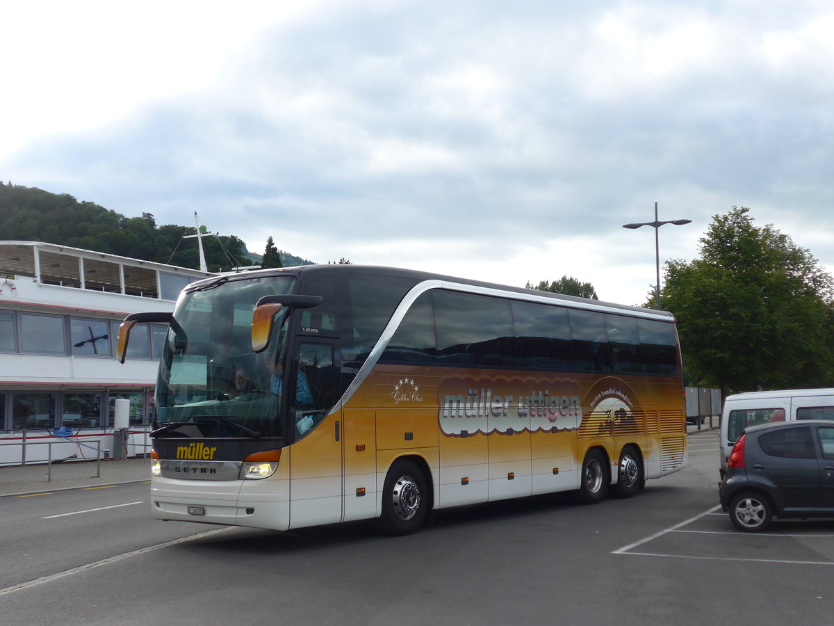 (181'606) - M�ller, Uttigen - BE 369'282 - Setra (ex S�gesser, Wintersingen) am 1. Juli 2017 beim Bahnhof Thun