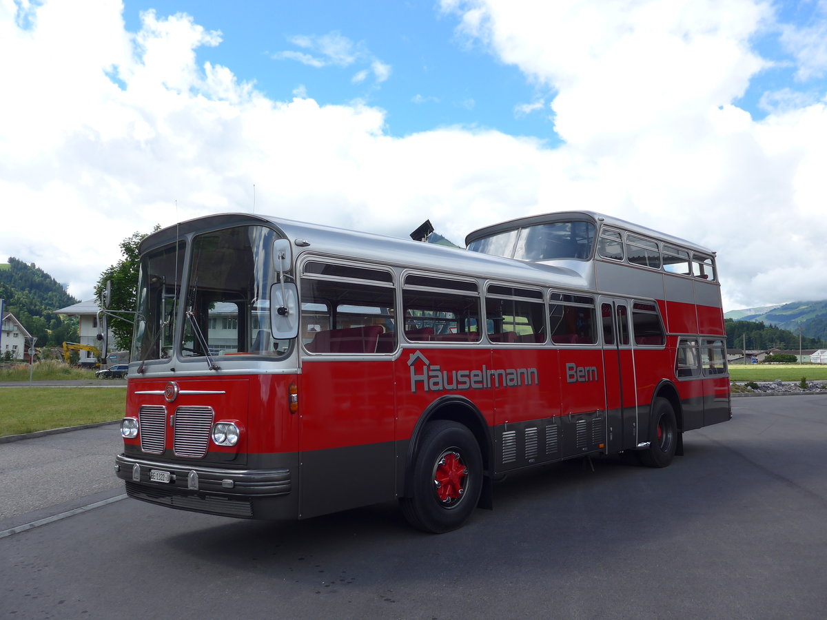 (181'662) - H�uselmann, Bern - Nr. 26/BE 1322 U - FBW/Vetter-R&J Anderthalbdecker (ex AFA Adelboden Nr. 9) am 1. Juli 2017 in Frutigen, Garage AFA
