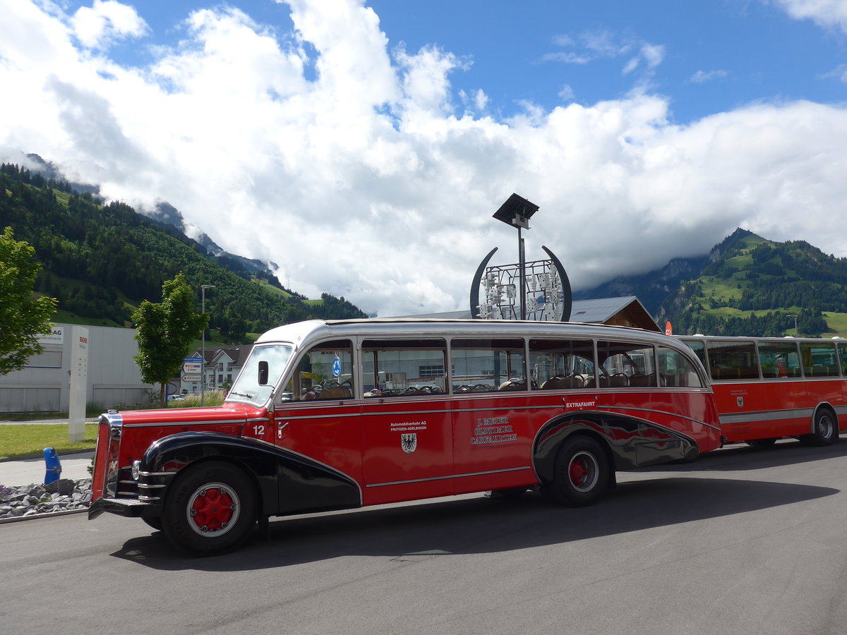 (181'664) - Meier, Gr�t - Nr. 12/ZH 27'216 - FBW/R&J (ex Wespe, Altst�tten; ex AFA Adelboden Nr. 12) am 1. Juli 2017 in Frutigen, Garage AFA