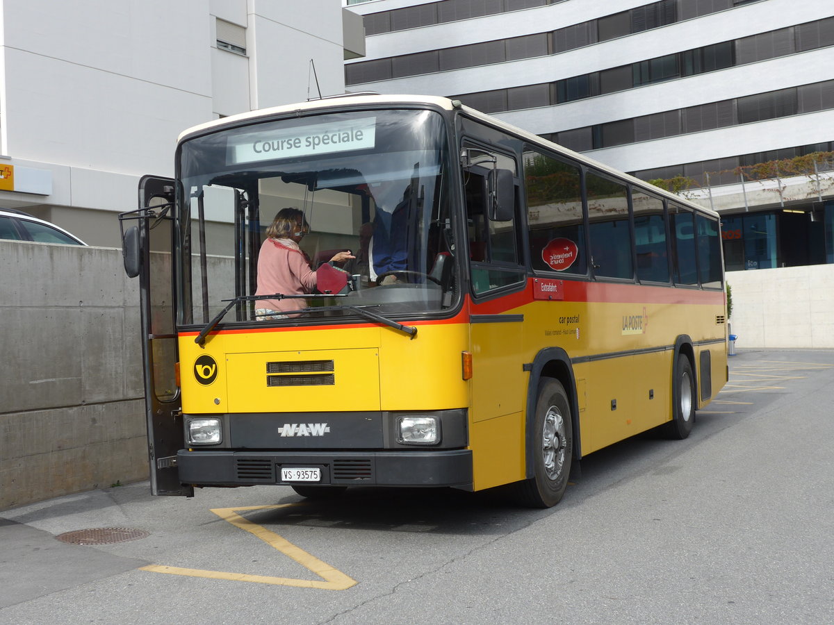 (181'798) - Oser, B�rchen - VS 93'575 - NAW/Lauber (ex Epiney, Ayer) am 9. Juli 2017 beim Bahnhof Visp