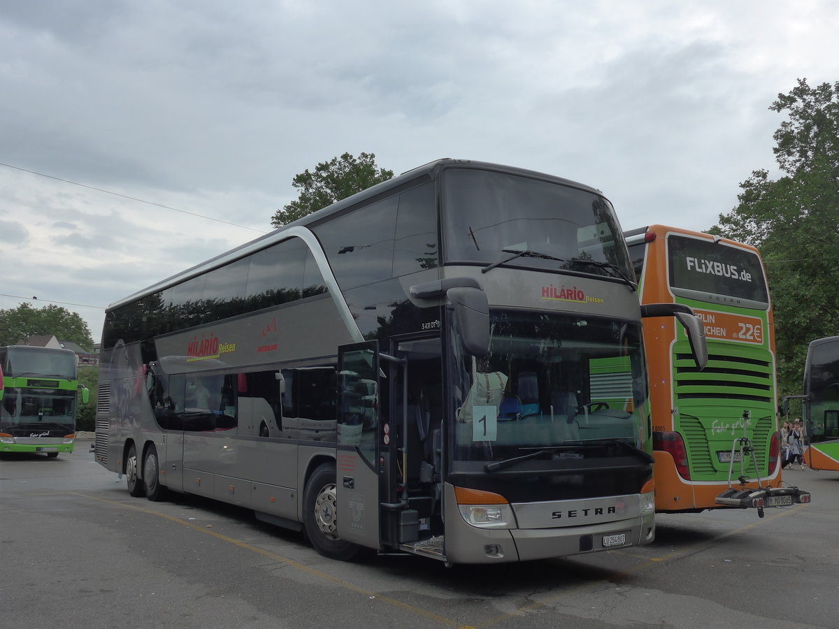 (181'914) - Hil�rio, Sch�tz - LU 254'807 - Setra (ex Domo, Glattbrugg) am 10. Juli 2017 in Z�rich, Sihlquai
