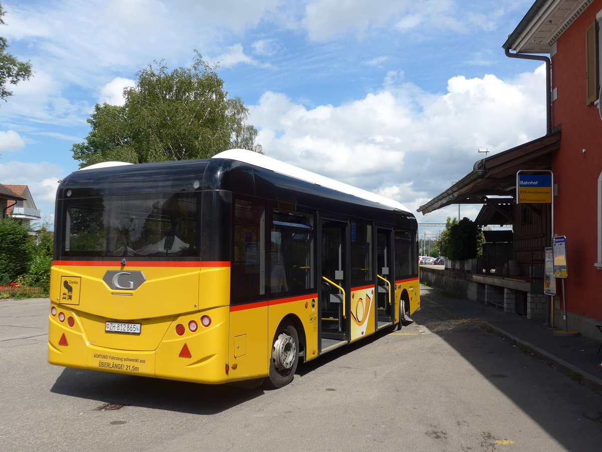 (182'002) - Moser, Flaach - Nr. 290/ZH 812'865 - G�ppel Personenanh�nger am 10. Juli 2017 beim Bahnhof Rickenbach-Attikon