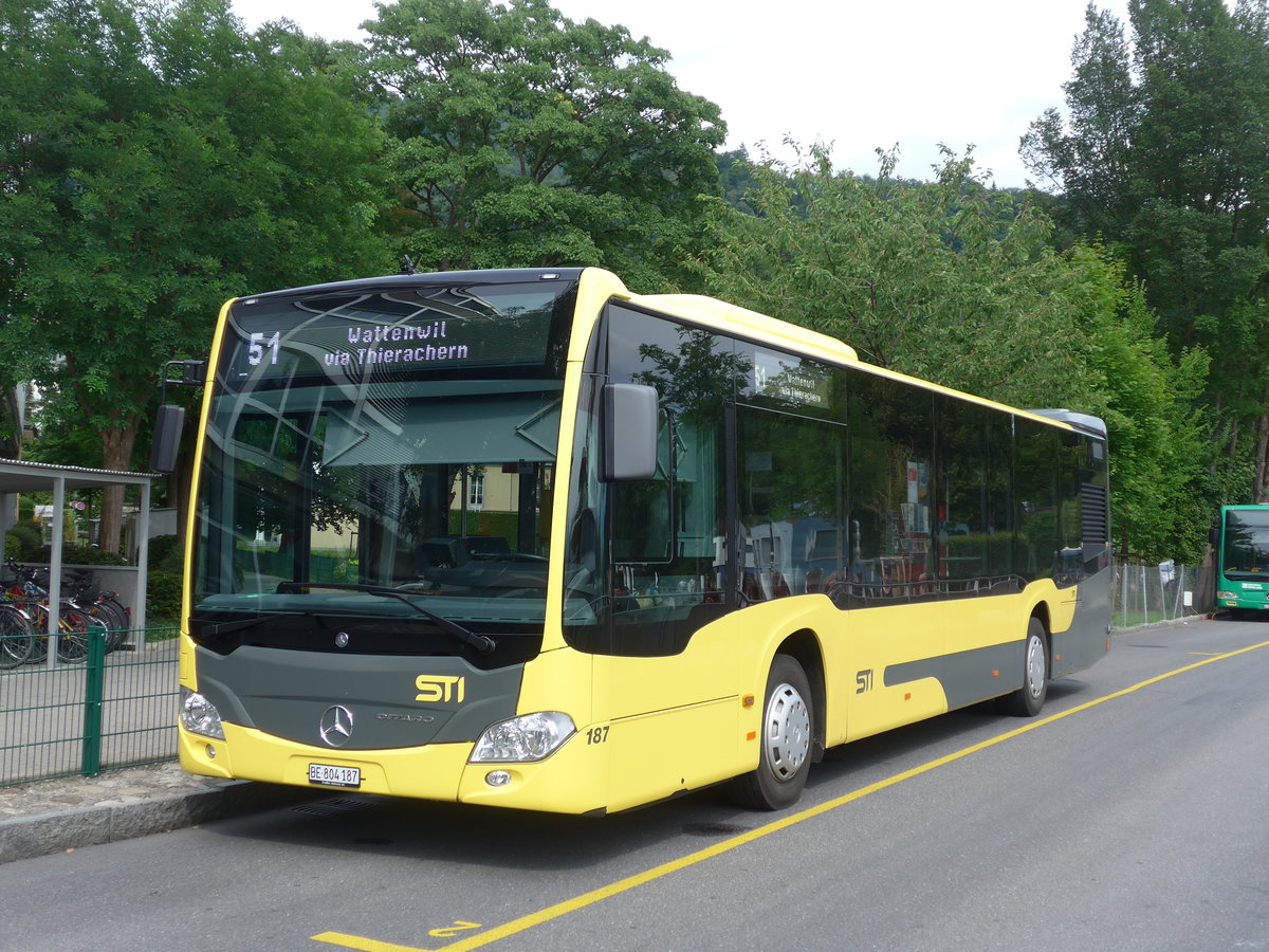 (182'153) - STI Thun - Nr. 187/BE 804'187 - Mercedes am 22. Juli 2017 bei der Schiffl�ndte Thun