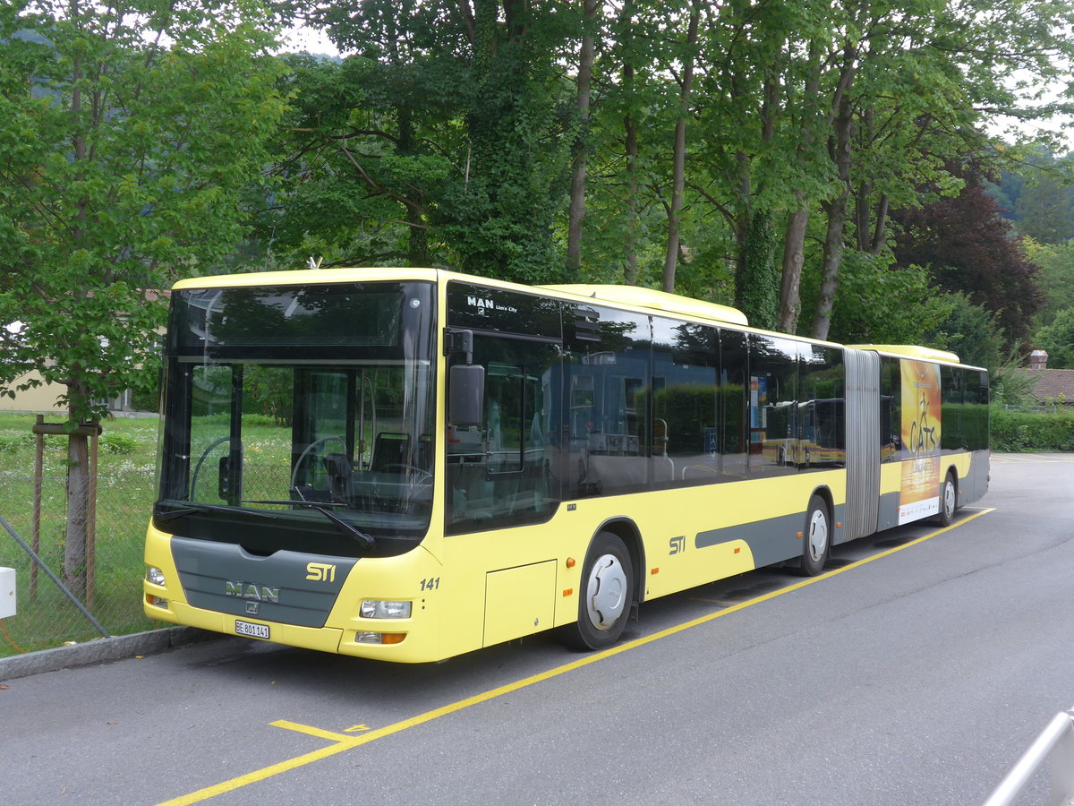 (182'192) - STI Thun - Nr. 141/BE 801'141 - MAN am 23. Juli 2017 bei der Schiffl�ndte Thun