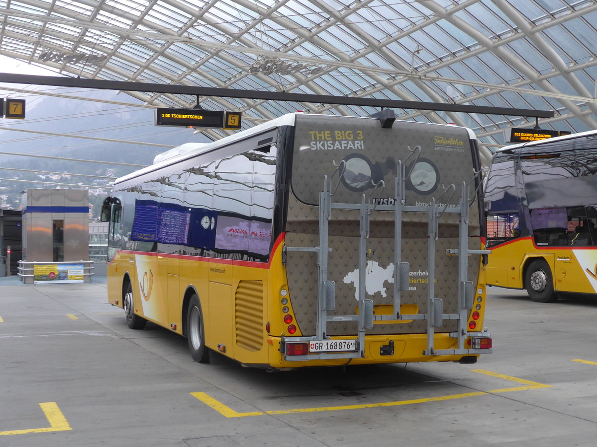 (182'240) - PostAuto Graub�nden - GR 168'876 - Irisbus am 24. Juli 2017 in Chur, Postautostation