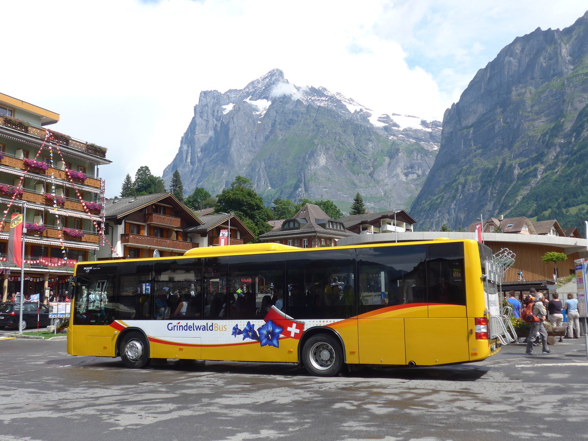 (182'399) - AVG Grindelwald - Nr. 14/BE 202'568 - MAN/G�ppel am 30. Juli 2017 beim Bahnhof Grindelwald