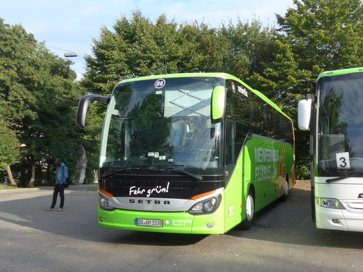 (182'702) - Aus Deutschland: Umbrella, Dresden - Nr. 8/DD-UM 1538 - Setra am 5. August 2017 in Z�rich, Sihlquai