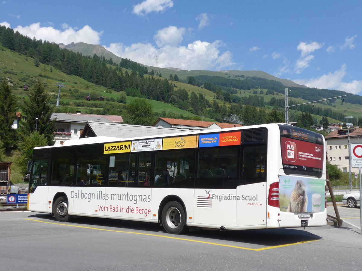 (182'759) - PostAuto Graub�nden - GR 165'111 - Mercedes am 5. August 2017 beim Bahnhof Scuol-Tarasp