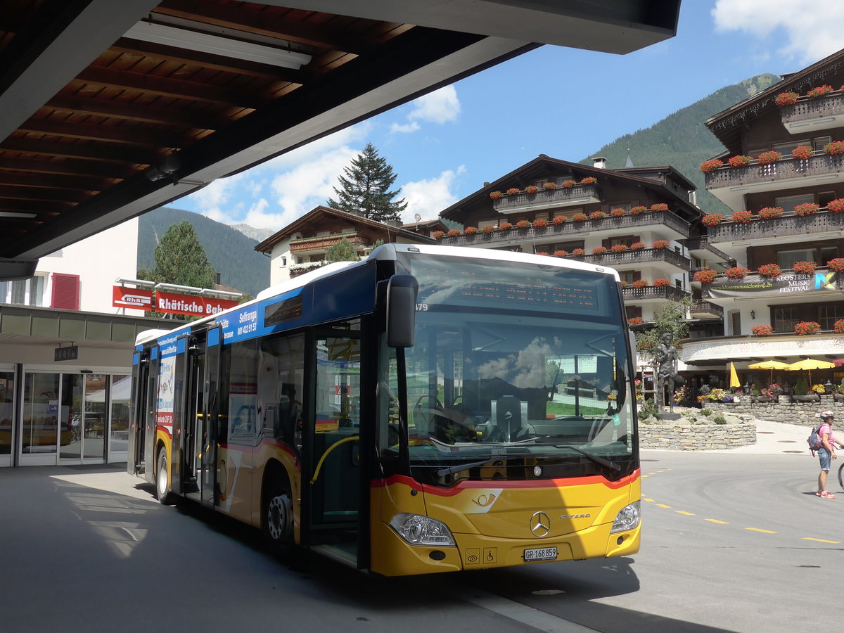 (182'769) - PostAuto Graub�nden - GR 168'859 - Mercedes am 5. August 2017 beim Bahnhof Klosters