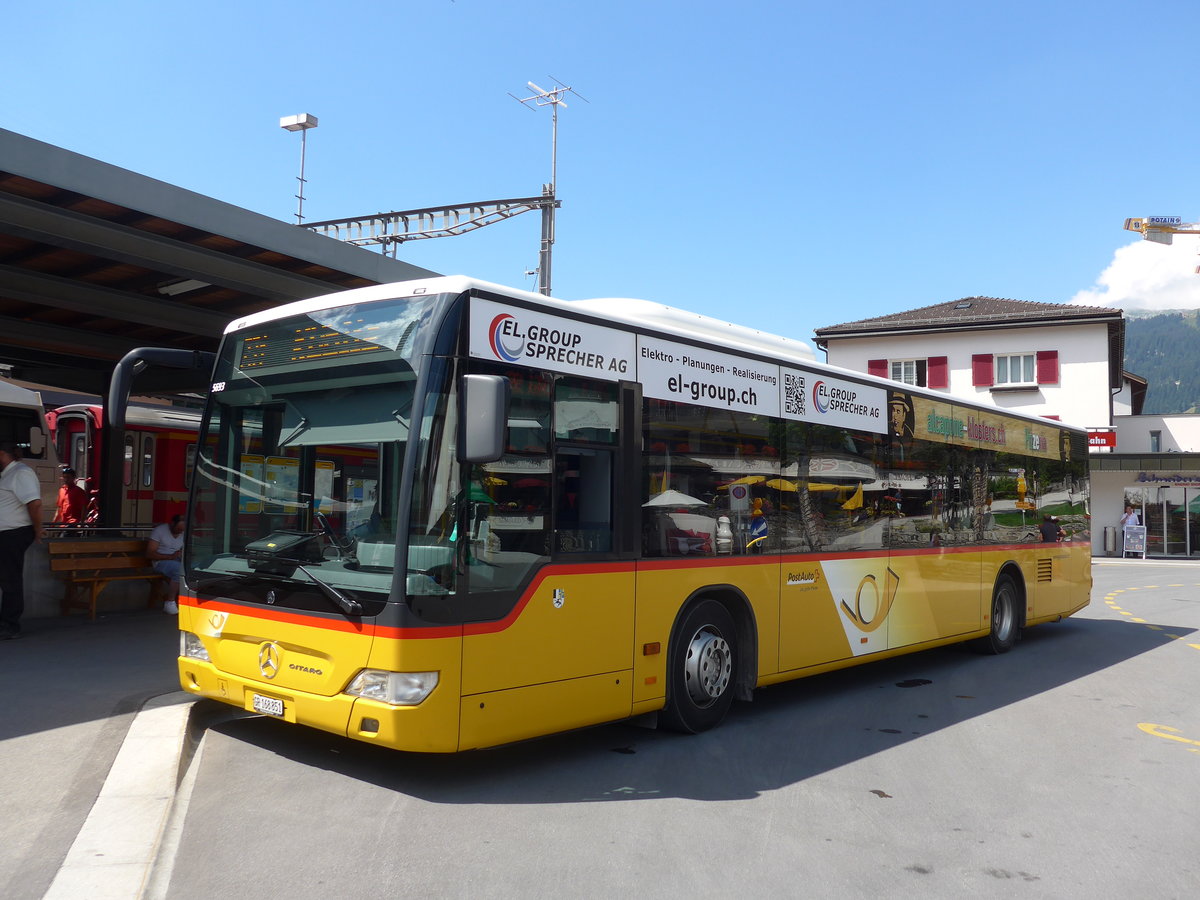 (182'772) - PostAuto Graub�nden - GR 168'851 - Mercedes am 5. August 2017 beim Bahnhof Klosters