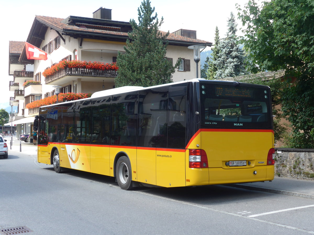 (182'782) - PostAuto Graub�nden - GR 168'856 - MAN am 5. August 2017 in Klosters, Vereinapark