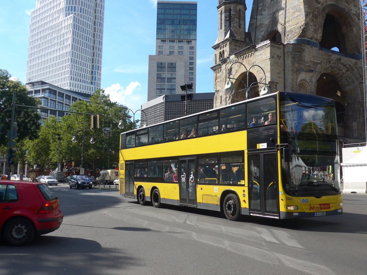 (183'217) - BVG Berlin - Nr. 3305/B-V 3305 - MAN am 9. Mai 2017 in Berlin, Kurf�rstendamm
