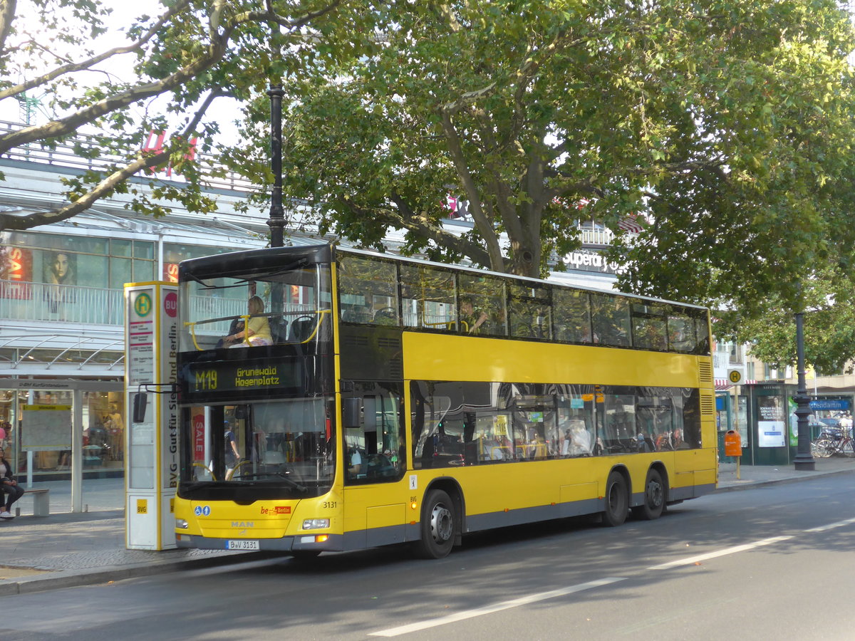 (183'232) - BVG Berlin - Nr. 3131/B-V 3131 - MAN am 9. August 2017 in Berlin, Kurf�rstendamm
