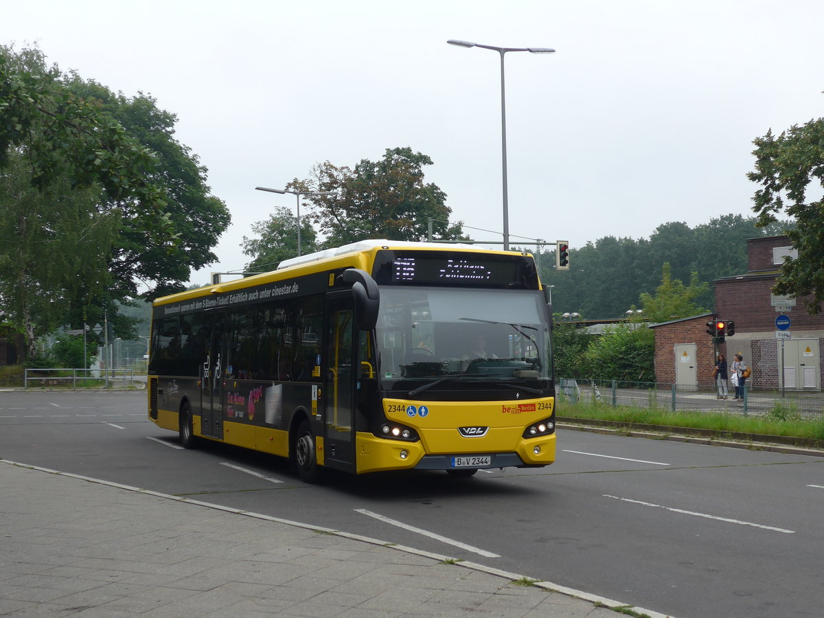 (183'444) - BVG Berlin - Nr. 2344/B-V 2344 - VDL am 11. August 2017 in Berlin, Wannsee