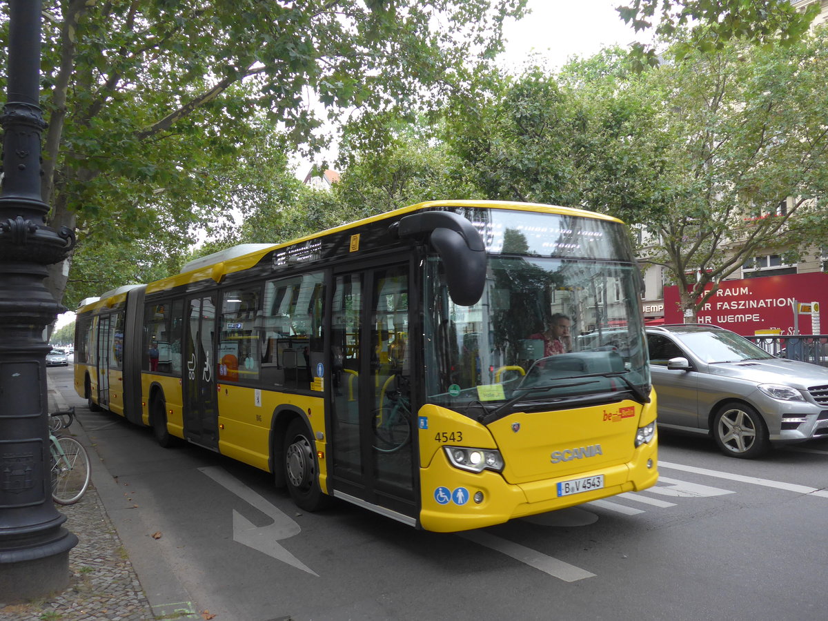 (183'486) - BVG Berlin - Nr. 4543/B-V 4543 - Scania am 11. August 2017 in Berlin, Kurf�rstendamm