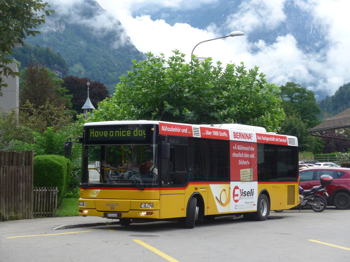 (183'534) - AVG Meiringen - Nr. 72/BE 614'040 - MAN/G�ppel am 19. August 2017 in Meiringen, Postautostation