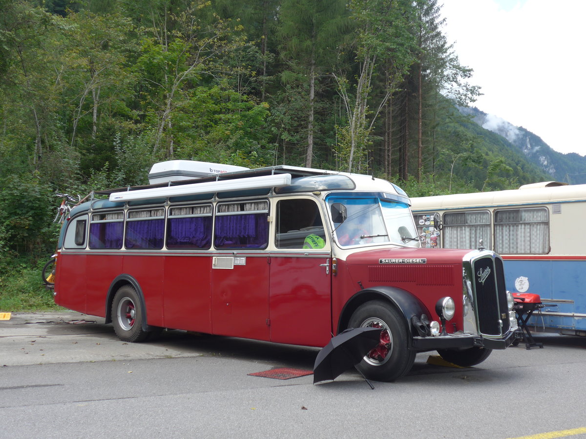 (183'607) - Morger, Horgenberg - ZH 73'310 - Saurer/T�scher (ex P 23'167; ex Casper, Lenzerheide) am 19. August 2017 in Unterbach, Rollfeld