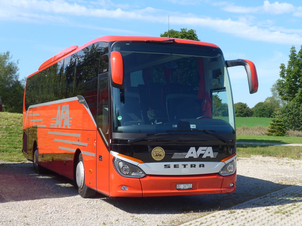 (183'905) - Aus der Schweiz: AFA Adelboden - Nr. 15/BE 26'702 - Setra am 23. August 2017 in Bad D�rrheim, Garage Luschin