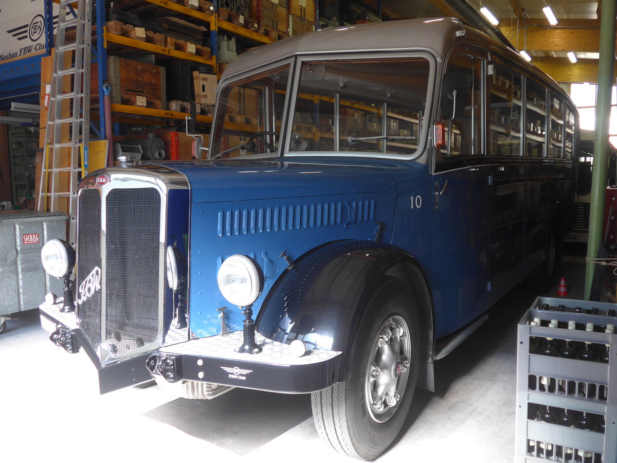 (183'952) - Murer, Jona - Nr. 10/ZH 20'815 - FBW/T�scher (ex VZO Gr�ningen Nr. 10; ex Richter, Z�rich; ex VZO Gr�ningen Nr. 10) am 23. August 2017 in Wetzikon, FBW-Museum