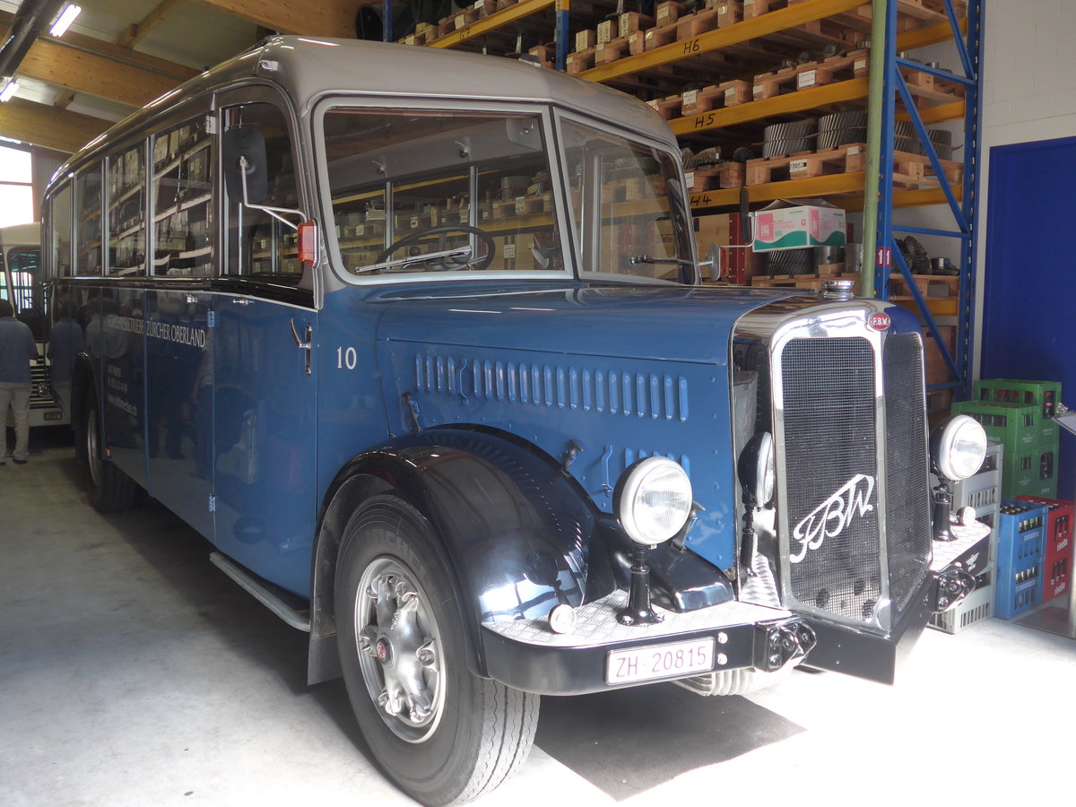 (183'953) - Murer, Jona - Nr. 10/ZH 20'815 - FBW/T�scher (ex VZO Gr�ningen Nr. 10; ex Richter, Z�rich; ex VZO Gr�ningen Nr. 10) am 23. August 2017 in Wetzikon, FBW-Museum