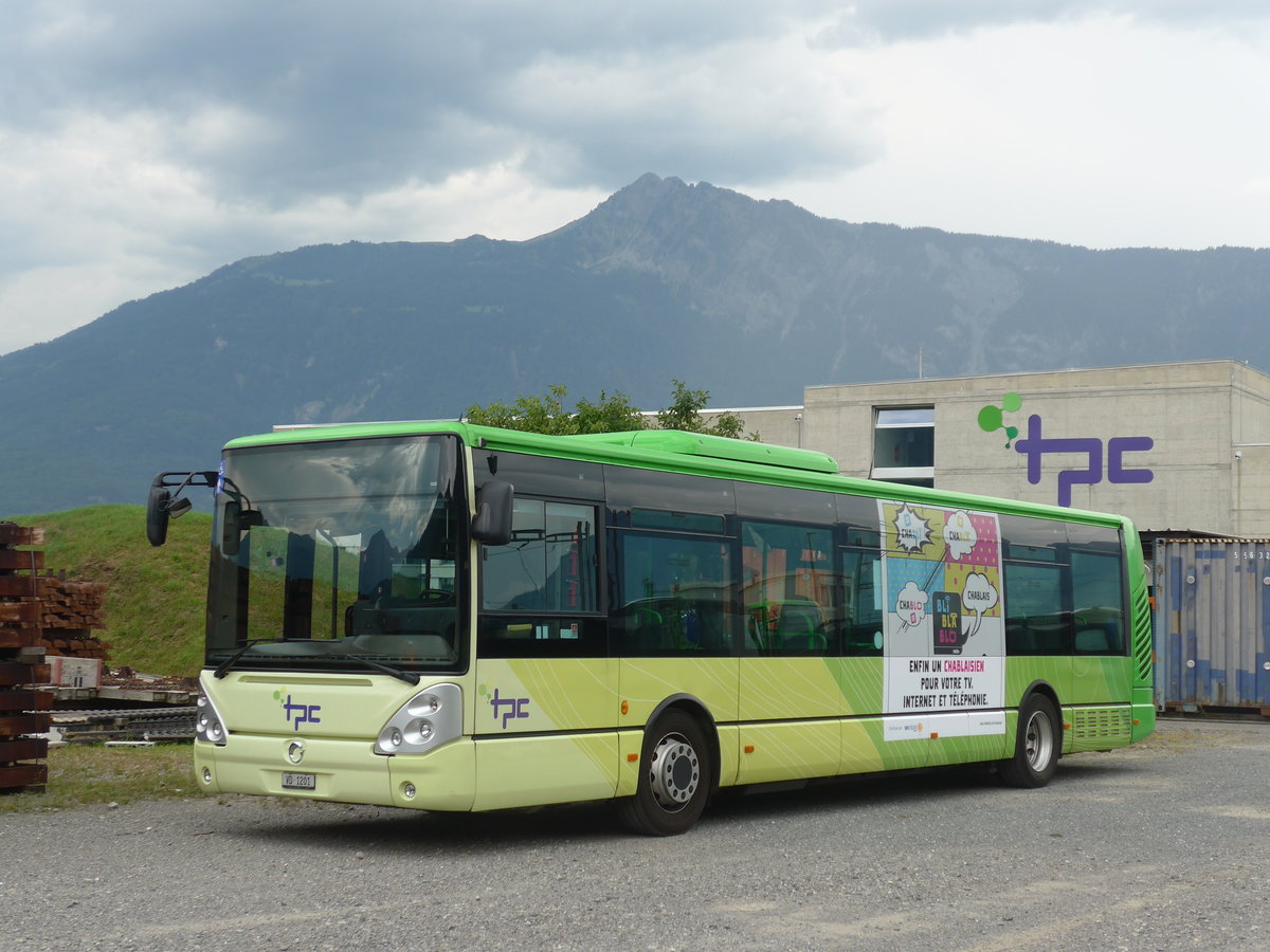 (184'001) - TPC Aigle - VD 1201 - Irisbus am 24. August 2017 in Aigle, D�p�t