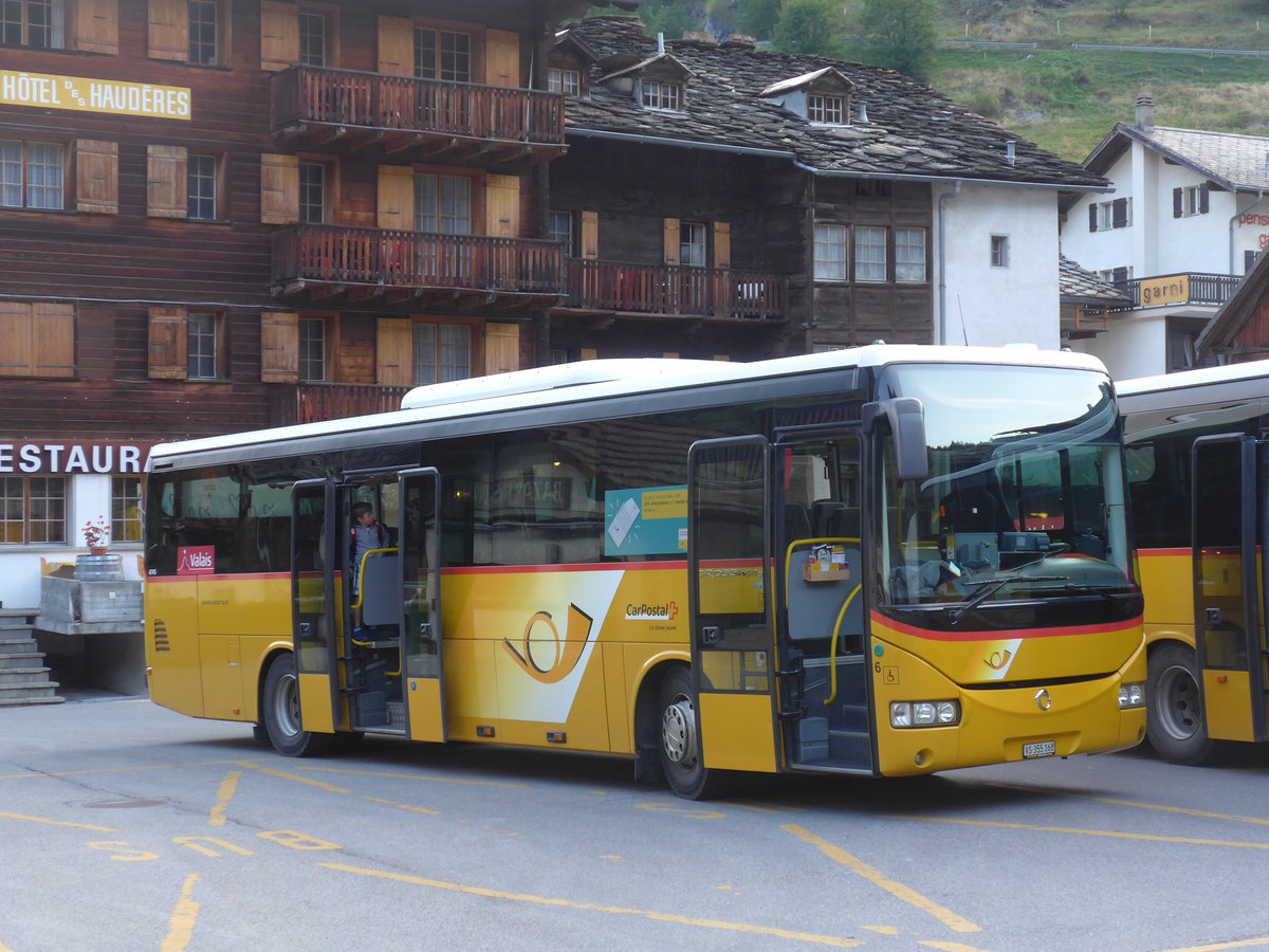 (184'095) - PostAuto Wallis - Nr. 6/VS 355'168 - Irisbus am 25. August 2017 in Les Haud�res, Post