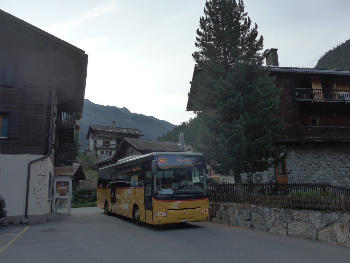 (184'119) - PostAuto Wallis - Nr. 5/VS 355'167 - Irisbus am 25. August 2017 in Les Haud�res, Post