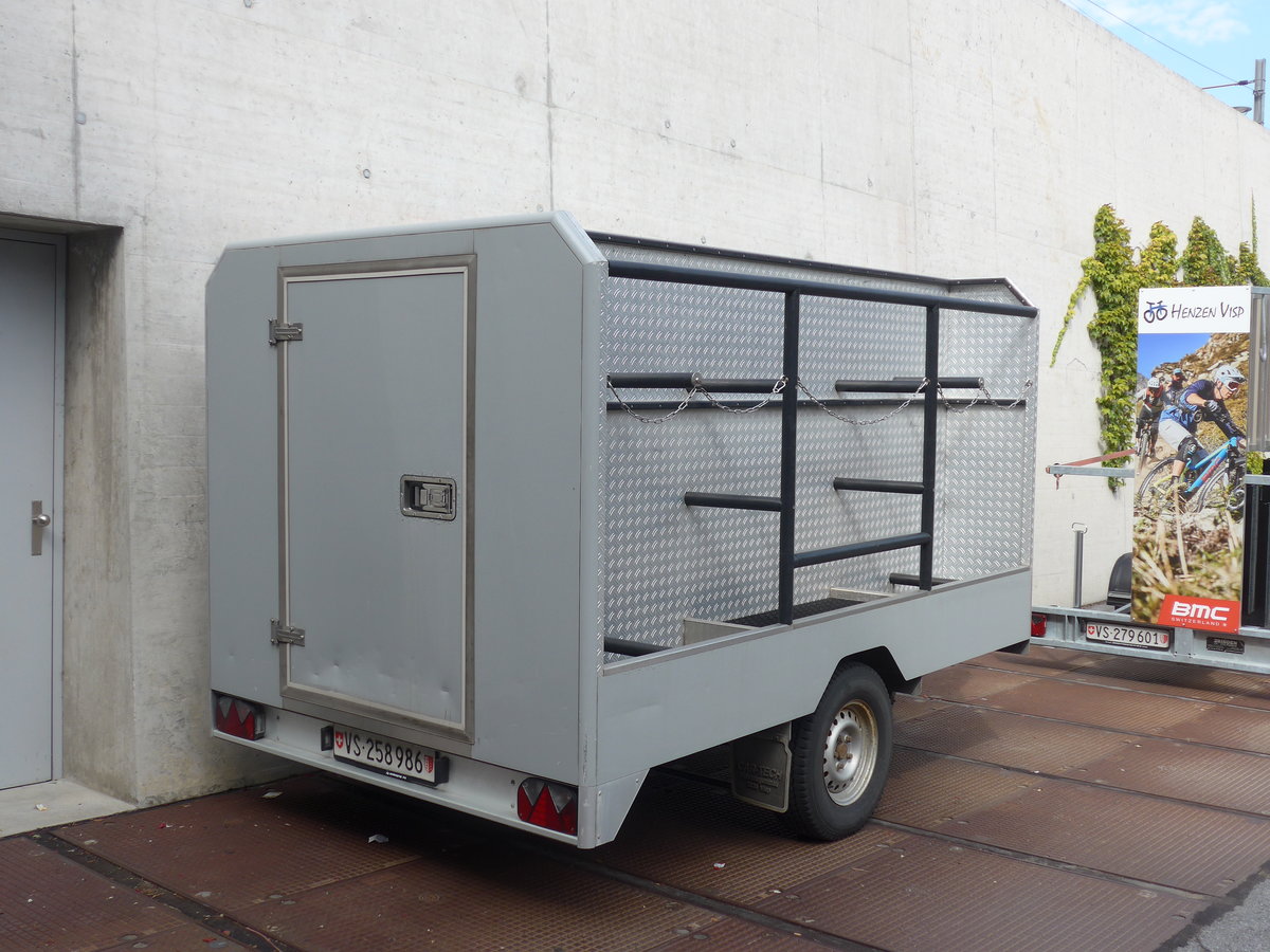 (184'251) - PostAuto Wallis - VS 258'986 - Car-Tech Gep�ckanh�nger am 25. August 2017 beim Bahnhof Visp