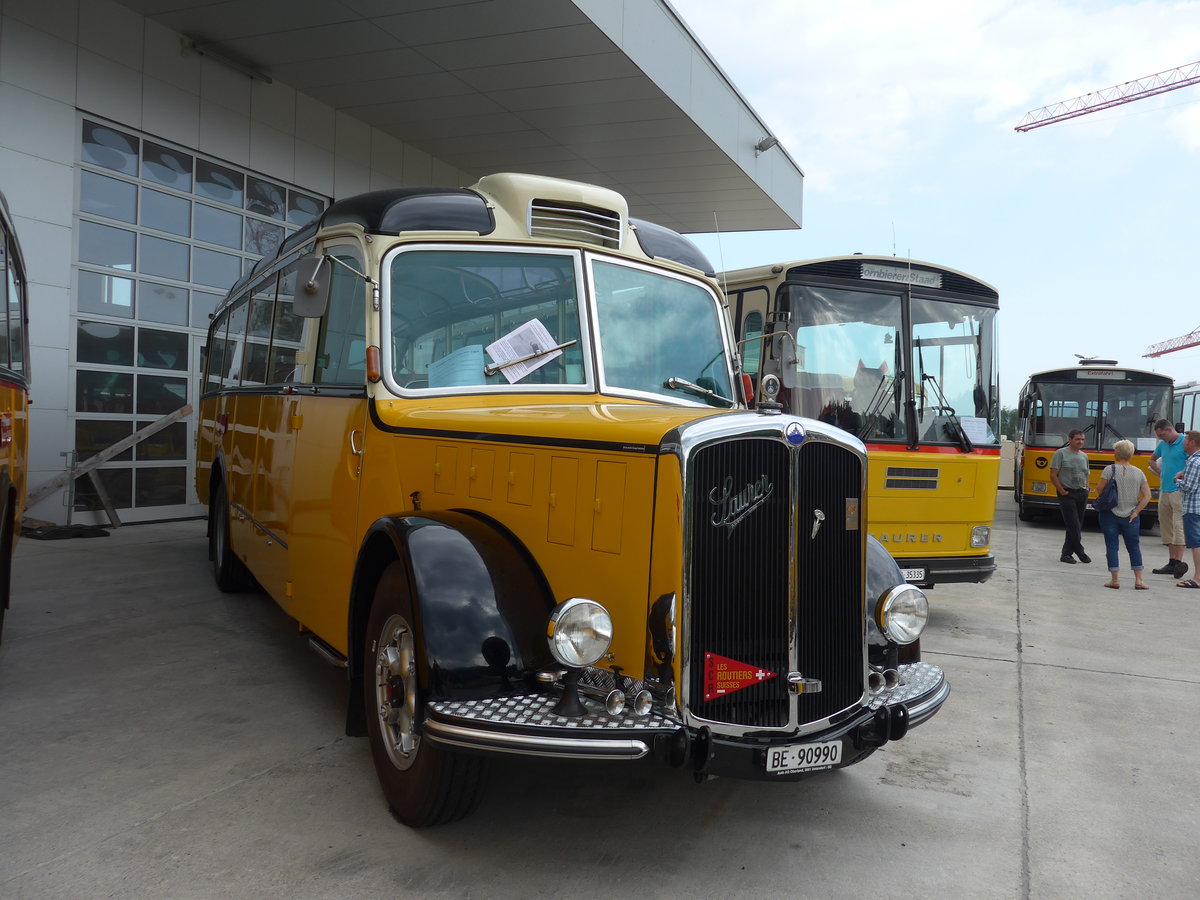 (184'358) - Ritter, Sch�pbach - BE 90'990 - Saurer/Gangloff (ex Linder, Einigen; ex P 23'146; ex P 2215) am 26. August 2017 in Oberkirch, CAMPUS Sursee