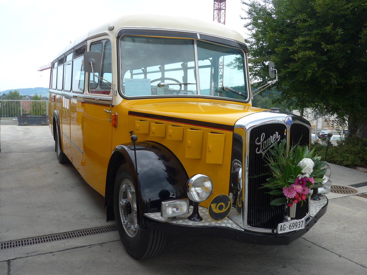 (184'364) - Bl�chlinger, Endingen - AG 69'937 - Saurer/T�scher (ex Dubach, Walde; ex Spescha, Andiast) am 26. August 2017 in Oberkirch, CAMPUS Sursee