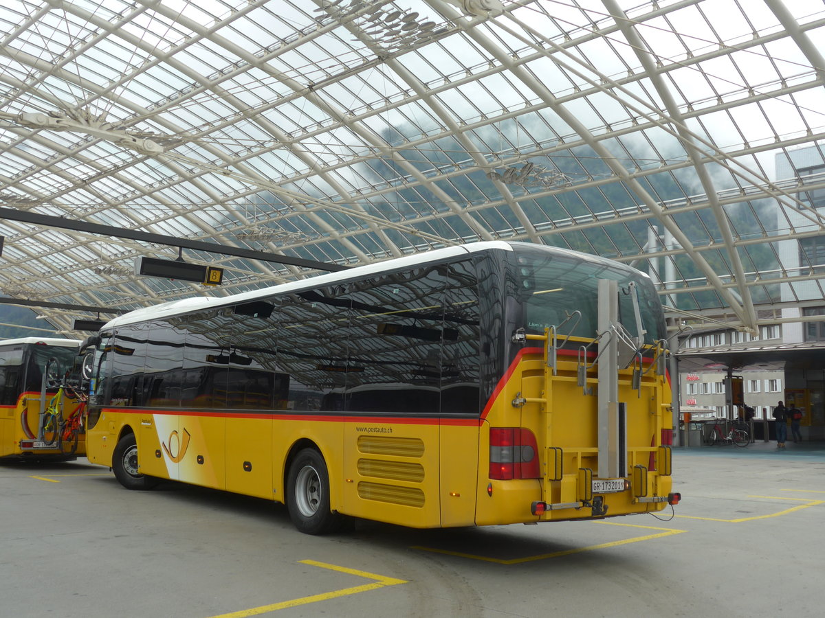(184'803) - PostAuto Graub�nden - GR 173'201 - MAN am 16. September 2017 in Chur, Postautostation
