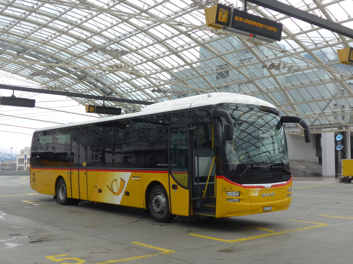 (184'806) - PostAuto Graub�nden - GR 173'201 - MAN am 16. September 2017 in Chur, Postautostation