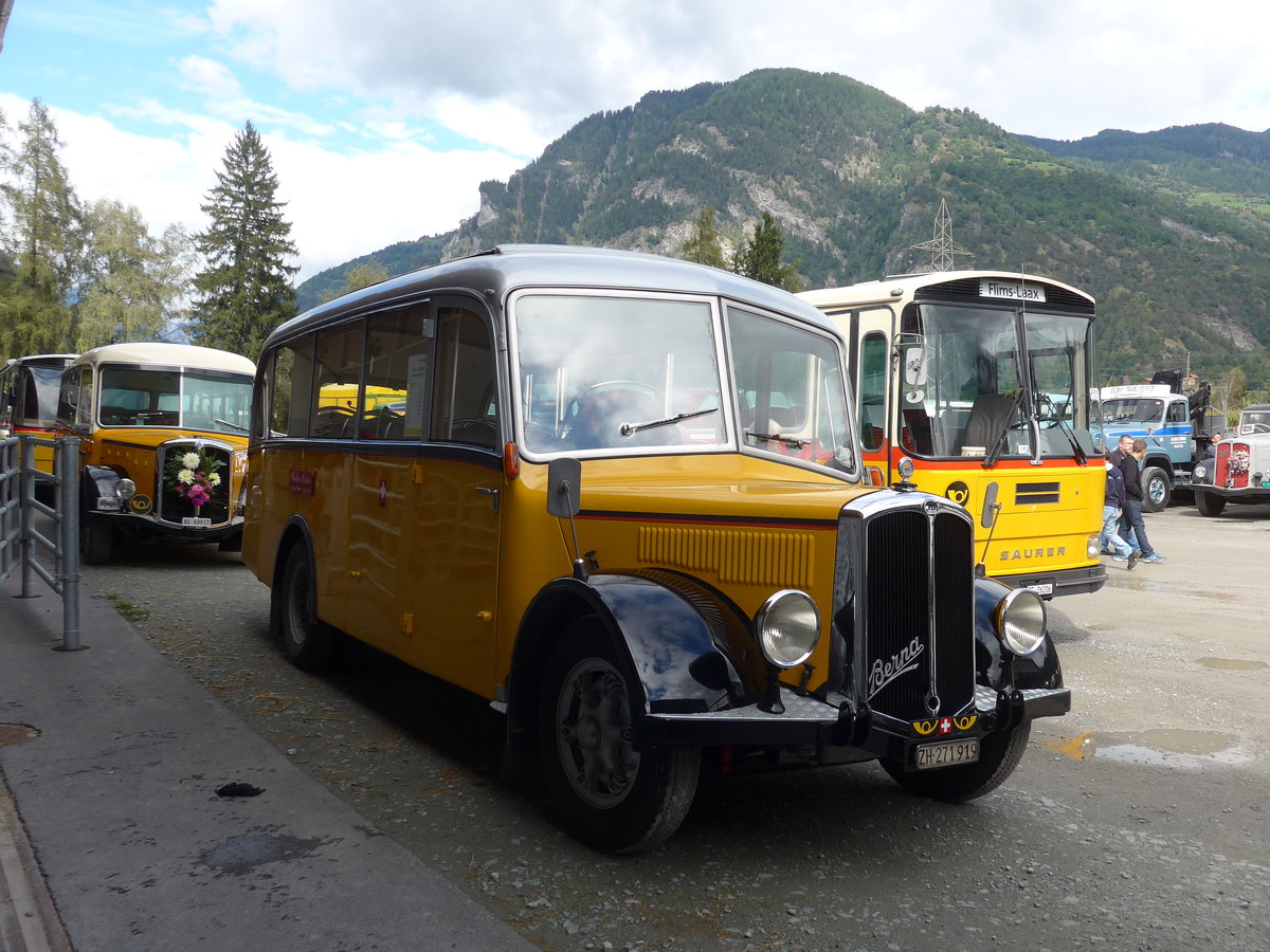 (184'998) - Hurter, M�nchaltdorf - ZH 271'919 - Berna/FHS (ex Volkart, Russikon; ex ASD Aigle; ex P 21'003) am 16. September 2017 in Cazis, B�ndner Arena