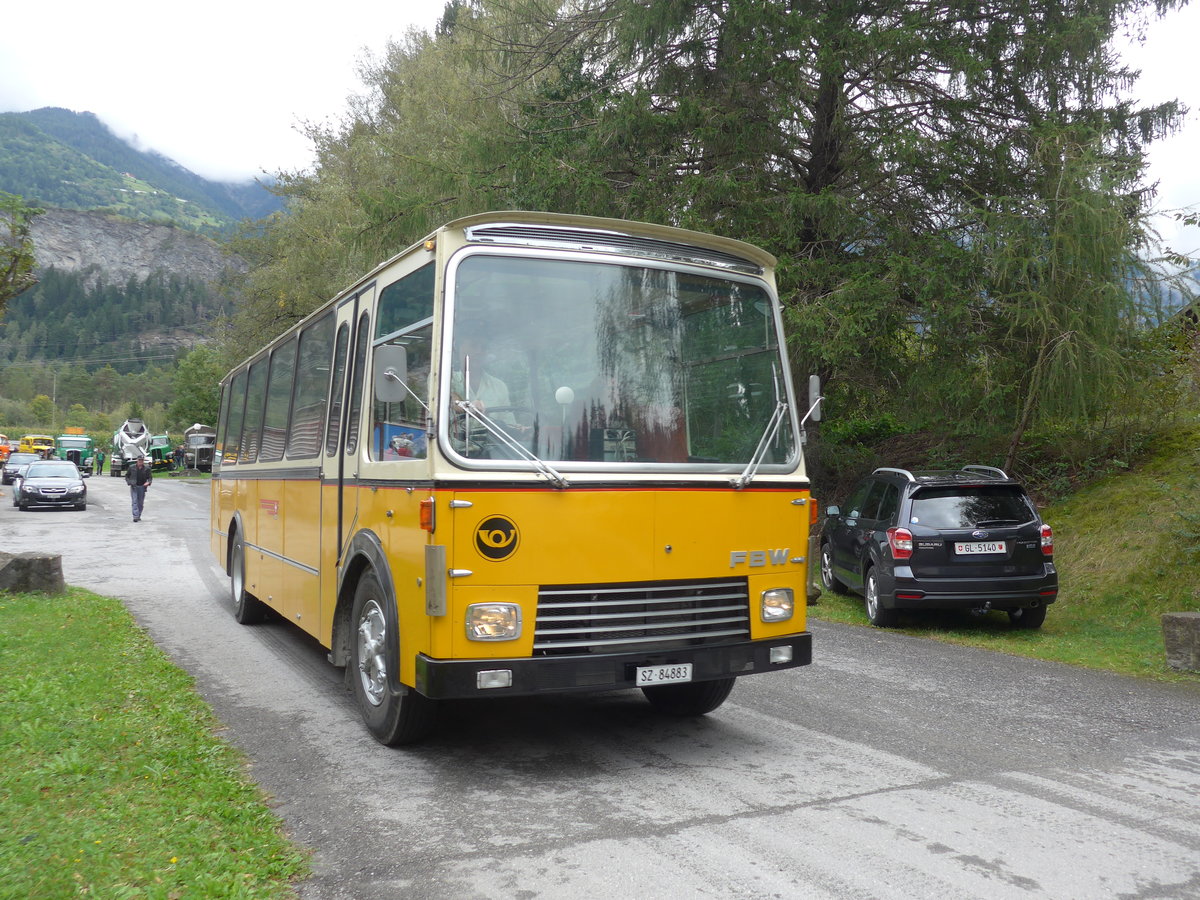 (185'038) - Wittig, N�rensdorf - SZ 84'883 - FBW/FHS (ex Tiemann, Oetwil Nr. 6; ex B�tra, Birr Nr. 28; ex Autocca, Visp; ex P 24'186) am 16. September 2017 in Cazis, B�ndner Arena