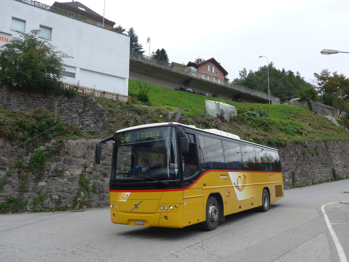 (185'047) - PostAuto Graub�nden - GR 161'245 - Volvo am 16. September 2017 in Thusis, Postautostation