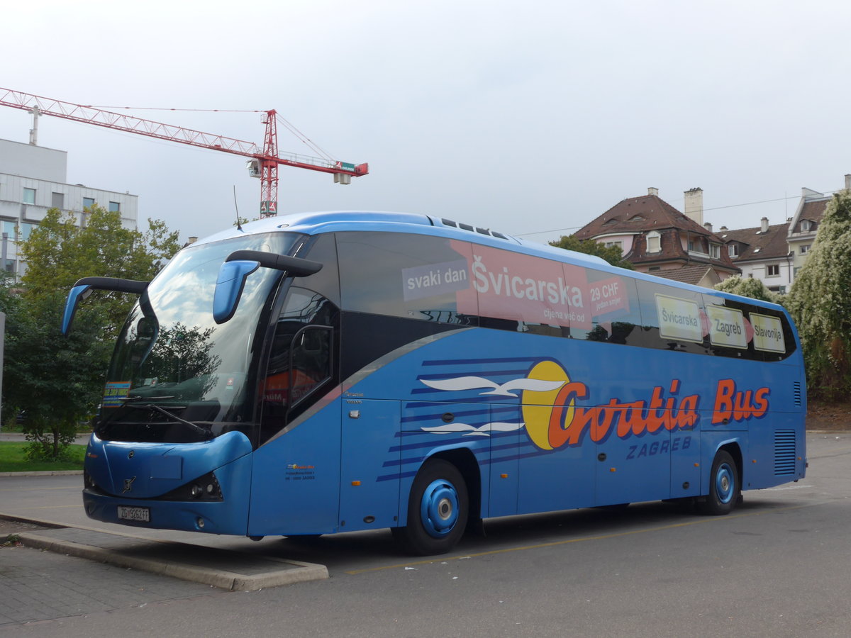 (185'059) - Aus Kroatien: Croatia Bus, Zagreb - ZG 9262-FF - Volvo/Atomic am 16. September 2017 in Z�rich, Sihlquai