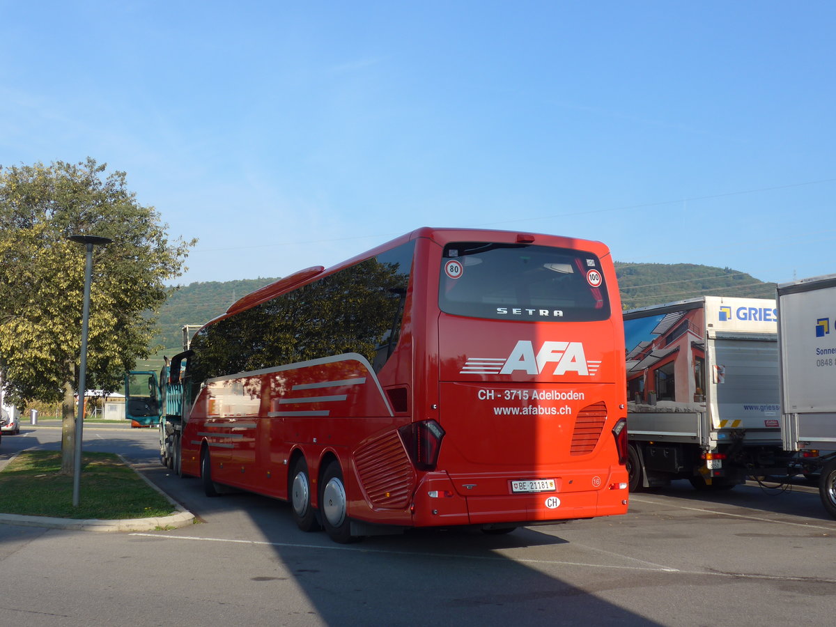 (185'199) - AFA Adelboden - Nr. 16/BE 21'181 - Setra am 25. September 2017 in Bursins, Rastst�tte La C�te