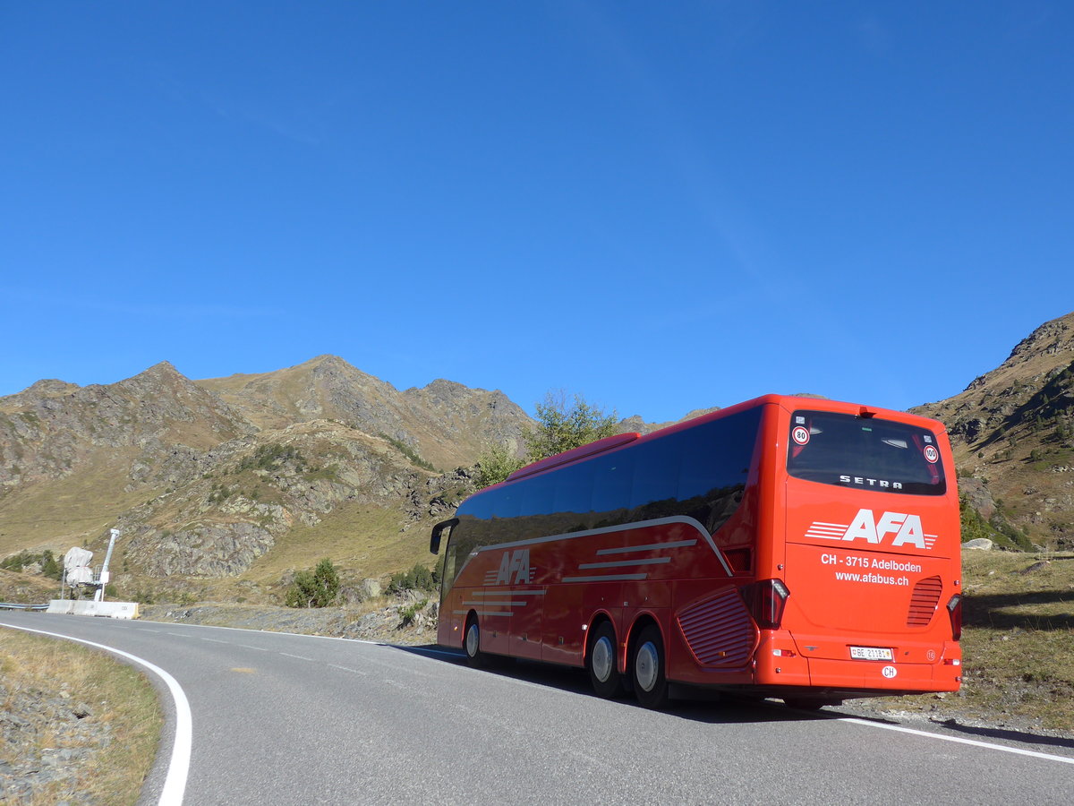 (185'295) - Aus der Schweiz: AFA Adelboden - Nr. 16/BE 21'181 - Setra am 27. September 2017 bei Arcal�s