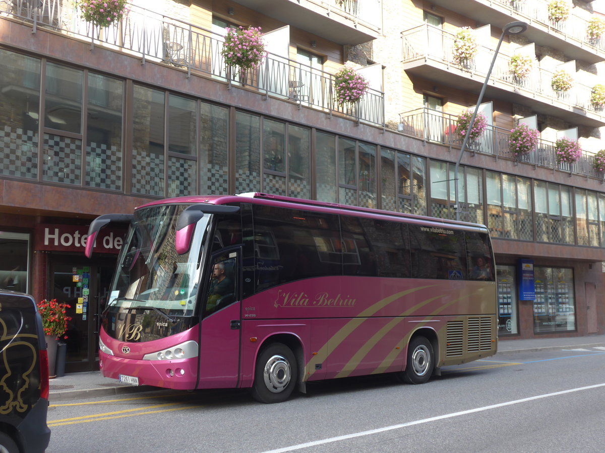 (185'562) - Aus Spanien: Vil� Betriu, Organy� - 7261 HNN - MAN/Beulas am 28. September 2017 in La Massana, Hotel del Pui