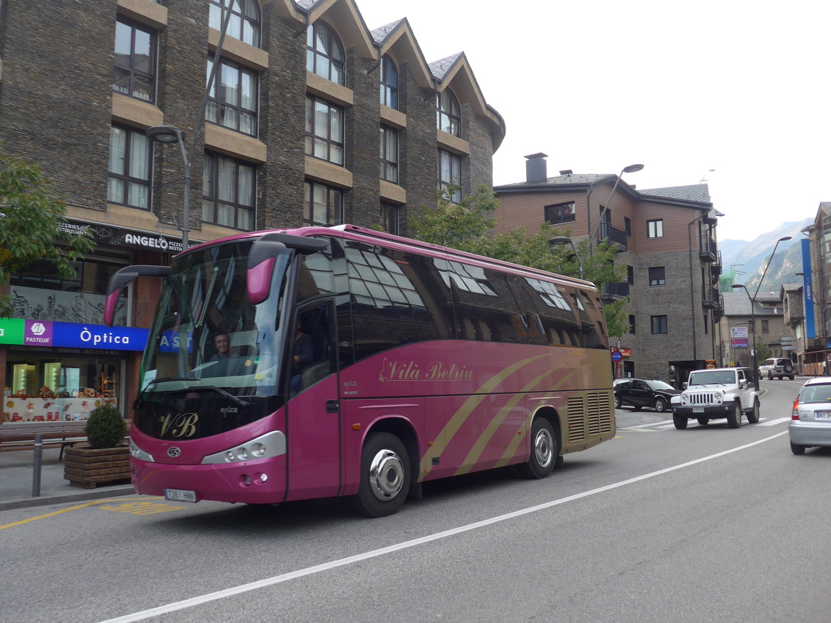 (185'583) - Aus Spanien: Vil� Betriu, Organy� - 7261 HNN - MAN/Beulas am 28. September 2017 in La Massana, Les Entrades