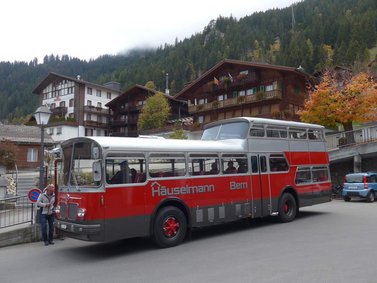 (185'813) - H�uselmann, Bern - Nr. 26/BE 9475 - FBW/Vetter-R&J Anderthalbdecker (ex AFA Adelboden Nr. 9) am 8. Oktober 2017 in Adelboden, Busstation