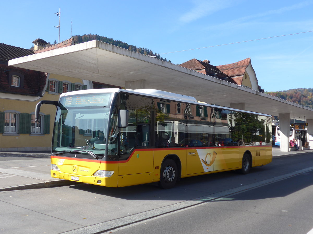 (185'930) - PostAuto Ostschweiz - SG 356'506 - Mercedes (ex Schmidt, Oberb�ren) am 19. Oktober 2017 beim Bahnhof Wattwil