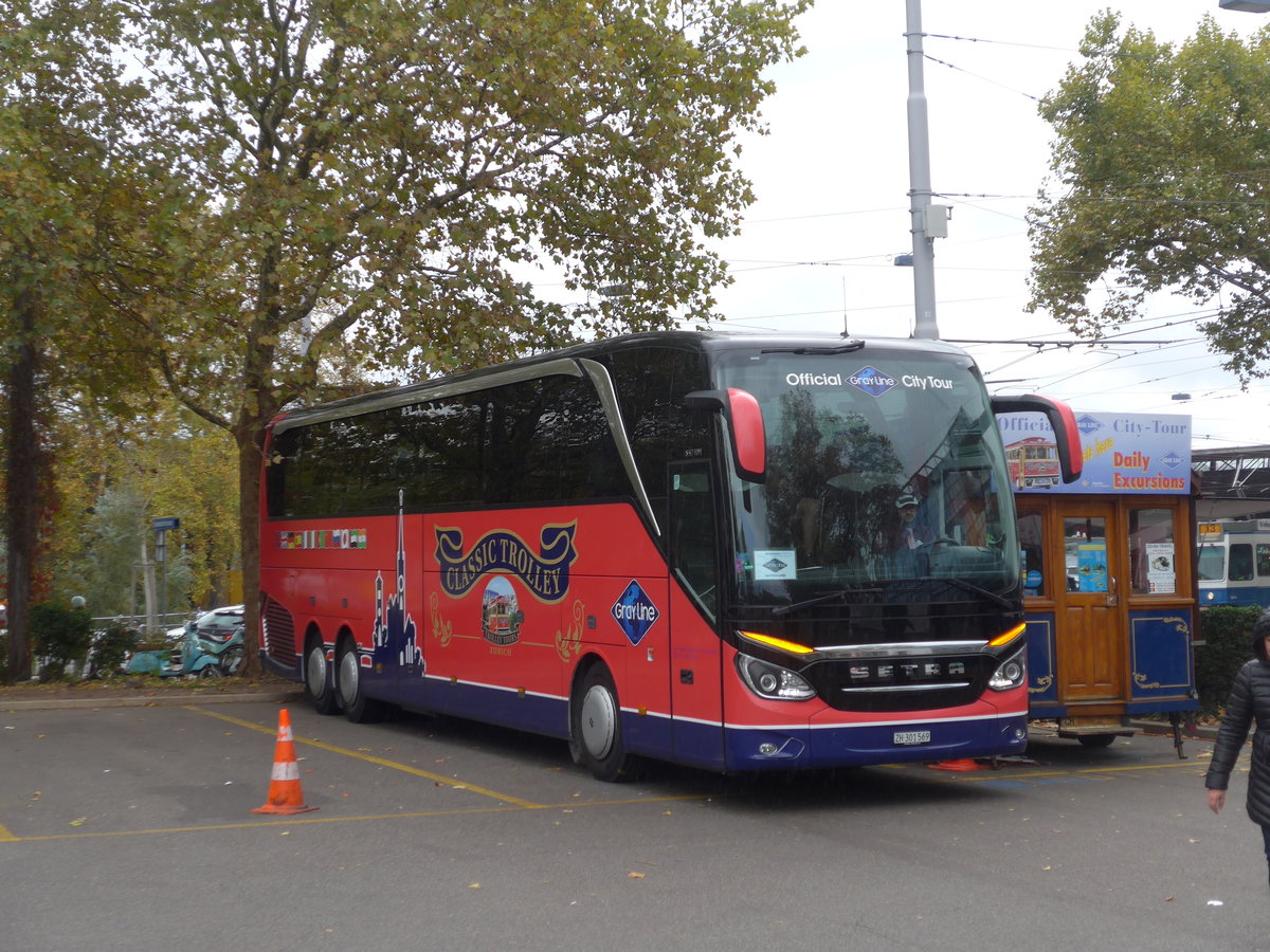 (186'158) - Meier, Z�rich - ZH 301'569 - Setra am 27. Oktober 2017 in Z�rich, Sihlquai