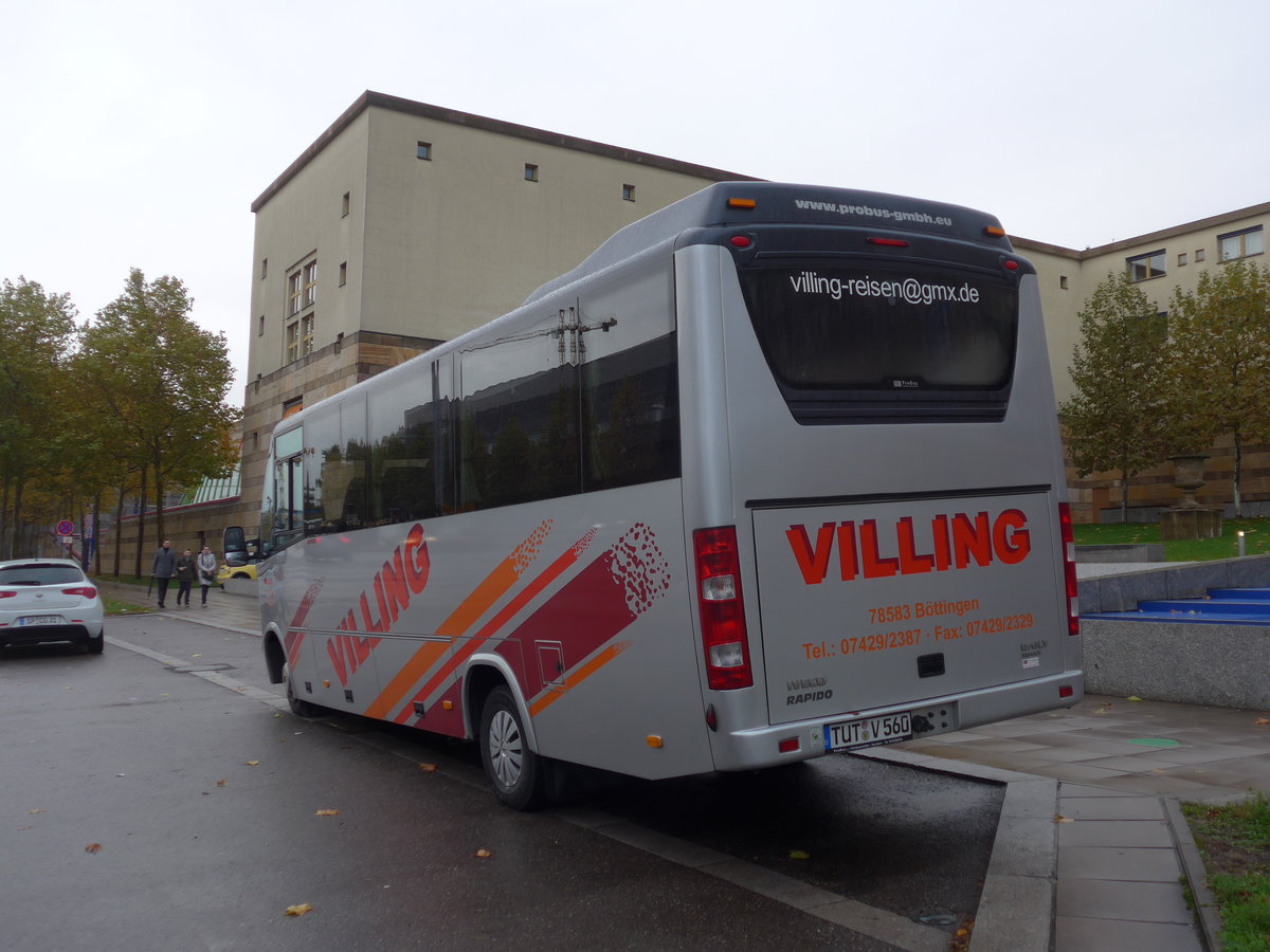 (186'293) - Villing, B�ttingen - TUT-V 560 - Iveco am 11. November 2017 in Stuttgart, Staatsgalerie
