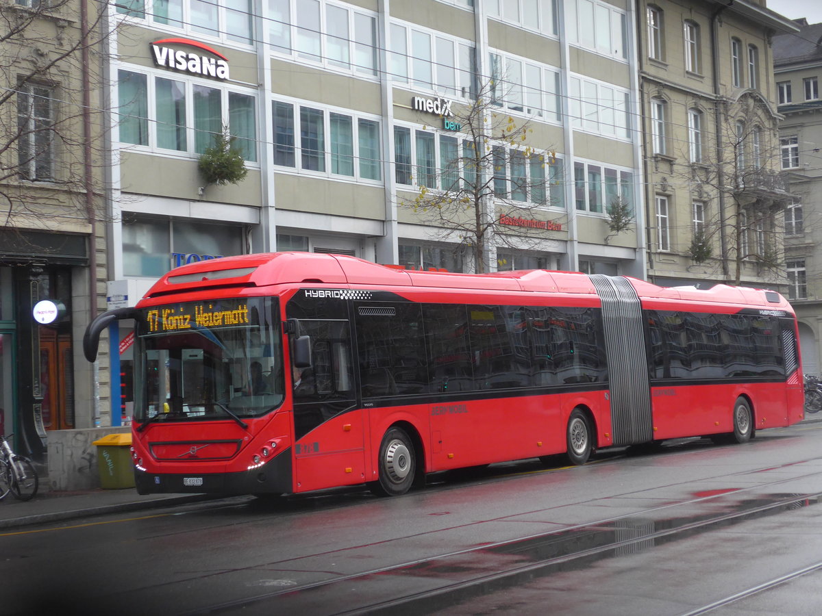 (186'524) - Bernmobil, Bern - Nr. 878/BE 832'878 - Volvo am 19. November 2017 beim Bahnhof Bern