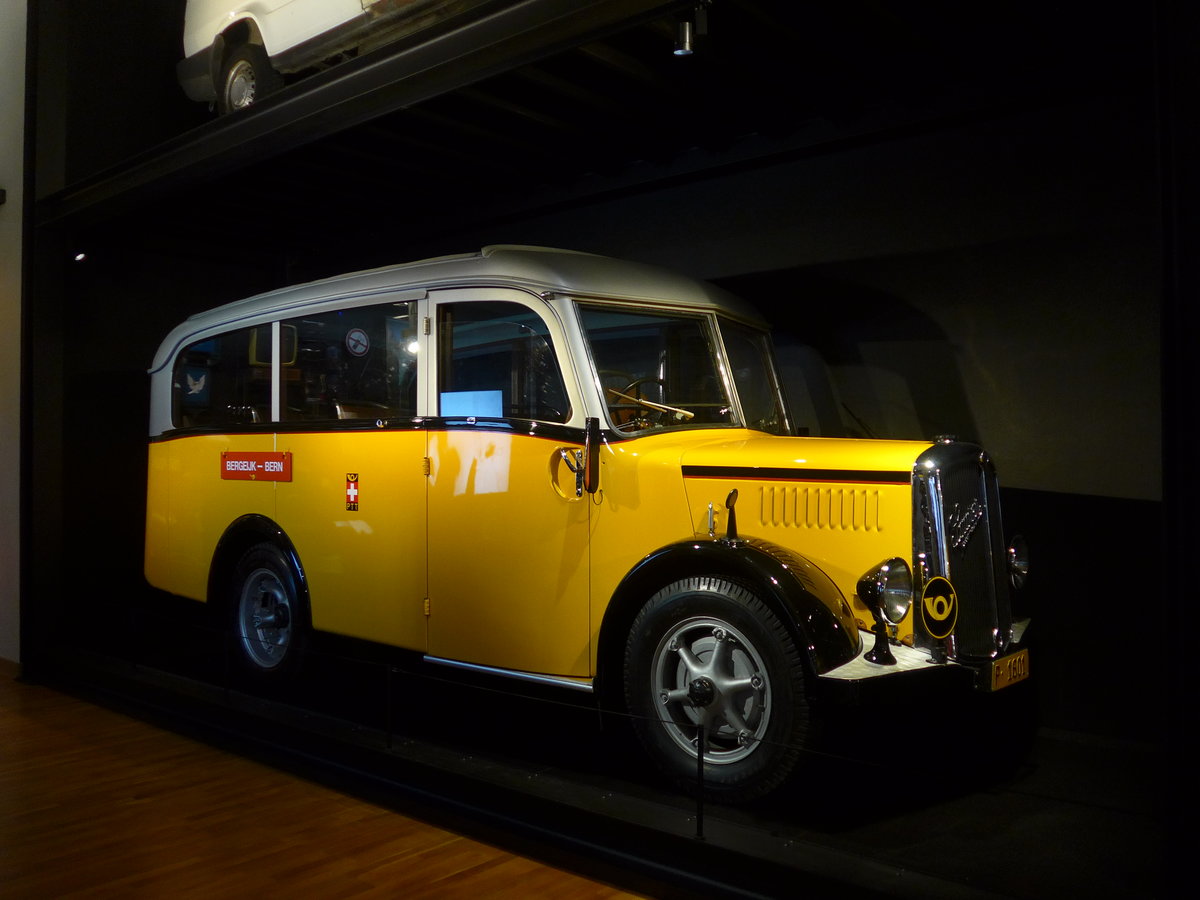 (186'539) - PTT-Regie - P 1601 - Saurer/Saurer (ex Nussbaumer, Ganterschwil) am 19. November 2017 in Bern, Museum f�r Kommunikation
