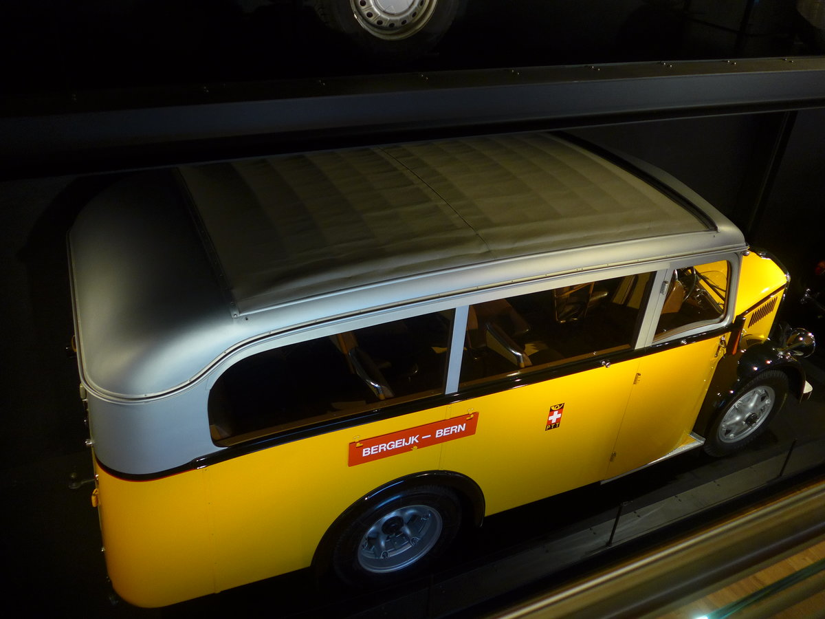 (186'544) - PTT-Regie - P 1601 - Saurer/Saurer (ex Nussbaumer, Ganterschwil) am 19. November 2017 in Bern, Museum f�r Kommunikation